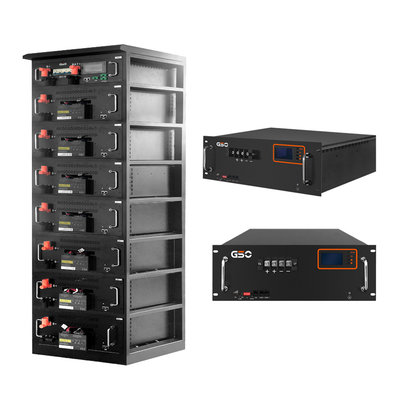 تخزين الطاقة الشمسية 5kw 10kw 96V حزمة بطارية ليثيوم مثبتة على رف الخادم