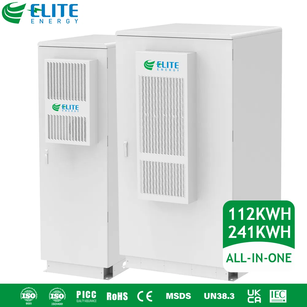 112kwh 241kwh نظام تخزين الطاقة بطارية ليثيوم متكاملة في خزانة صناعية تجارية شمسية خارجية حاوية