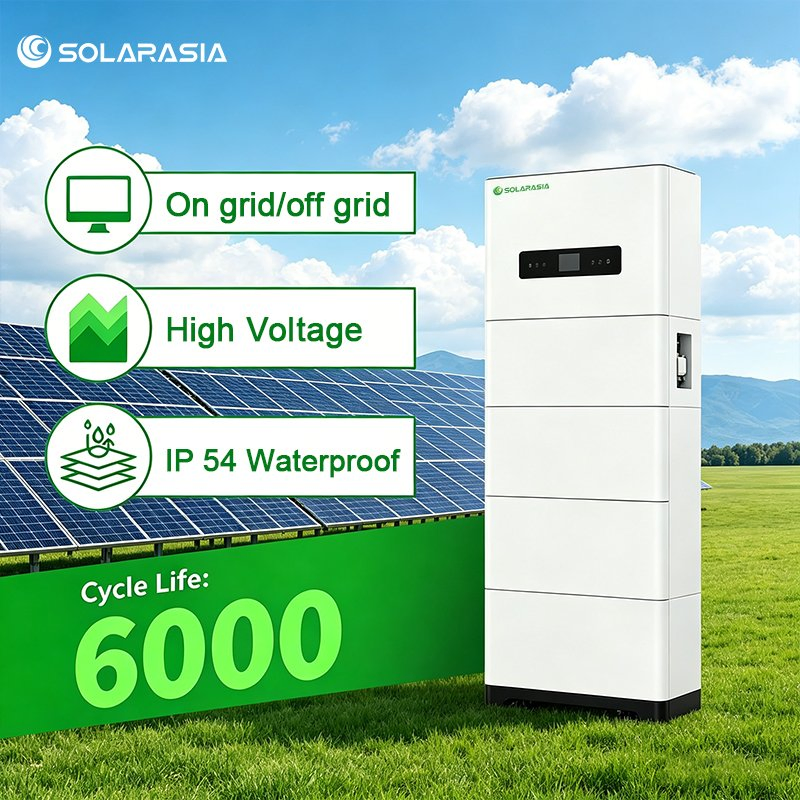 حل تخزين البطارية عالية الجهد 20kwh 409V حزمة بطارية فوسفات الحديد الليithيوم خزانة تخزين الطاقة الشمسية لمشاريع الطاقة المتجددة