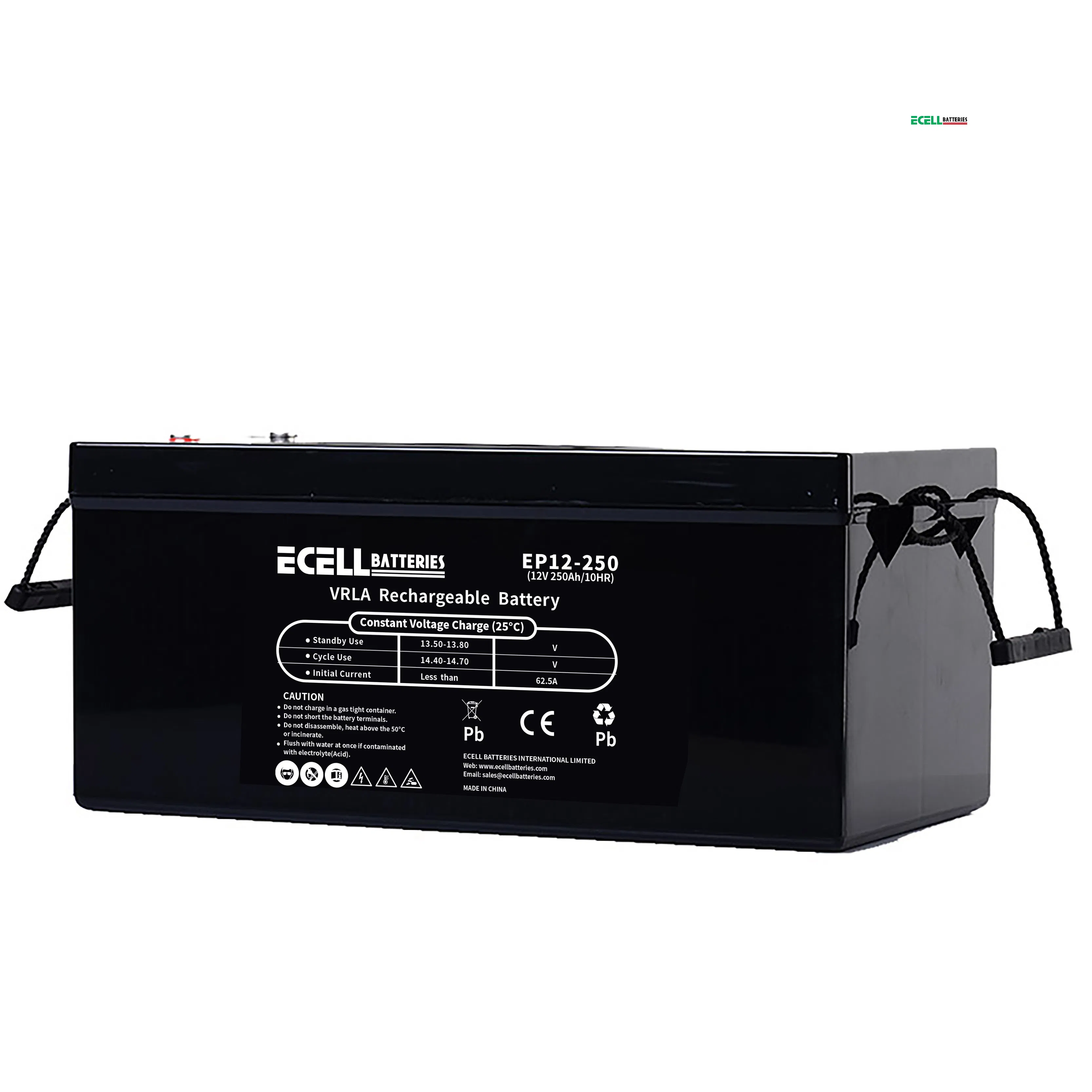 إي سيل Batteires12V 250ah 2400wh بطارية تخزين الطاقة الشمسية المستقلة من نوع الرصاص الحمضي VRLA AGM UPS للطاقة المتجددة