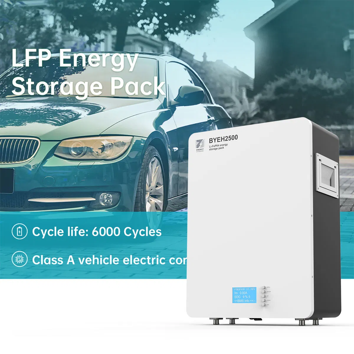 بيني IP54 RS232 RS485 يمكن 50ah 100ah طاقة متجددة مثبتة على الحائط بطارية تخزين الطاقة المنزلية مع 5 سنوات ضمان