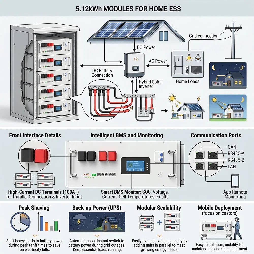 51.2V 400ah 1p16s 20.48kwh نظام تخزين الطاقة الشمسية المثبت على الرف ببطارية ليثيوم Battery100ah 300ah 500ah 25kwh لأدوات الطاقة