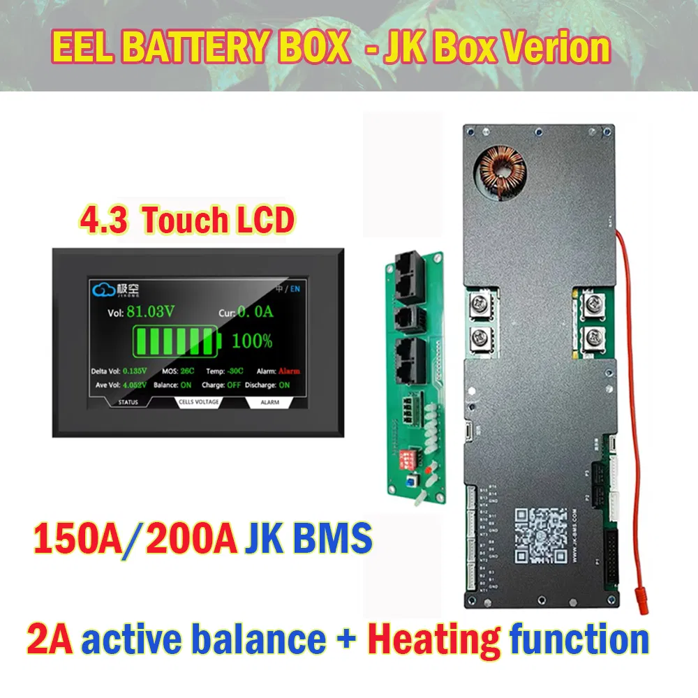 ثعبان 15kwh 48V 51.2V 280ah 300ah علبة معدنية قابلة للتكديس LiFePO4 مجموعات بطاريات ليثيوم DIY مع 16s 200A نظام إدارة البطارية لتخزين الطاقة المنزلية