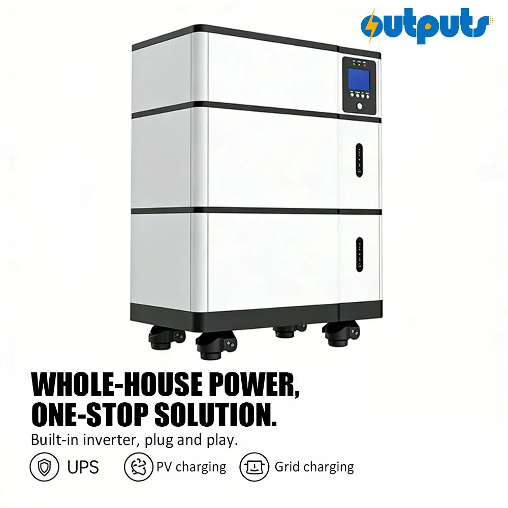 5kwh 10kwh 16kwh نظام تخزين الطاقة الشمسية المتكامل القابل للتكديس LiFePO4 بطارية مع 6kw/10kw/12kw عاكس هجين