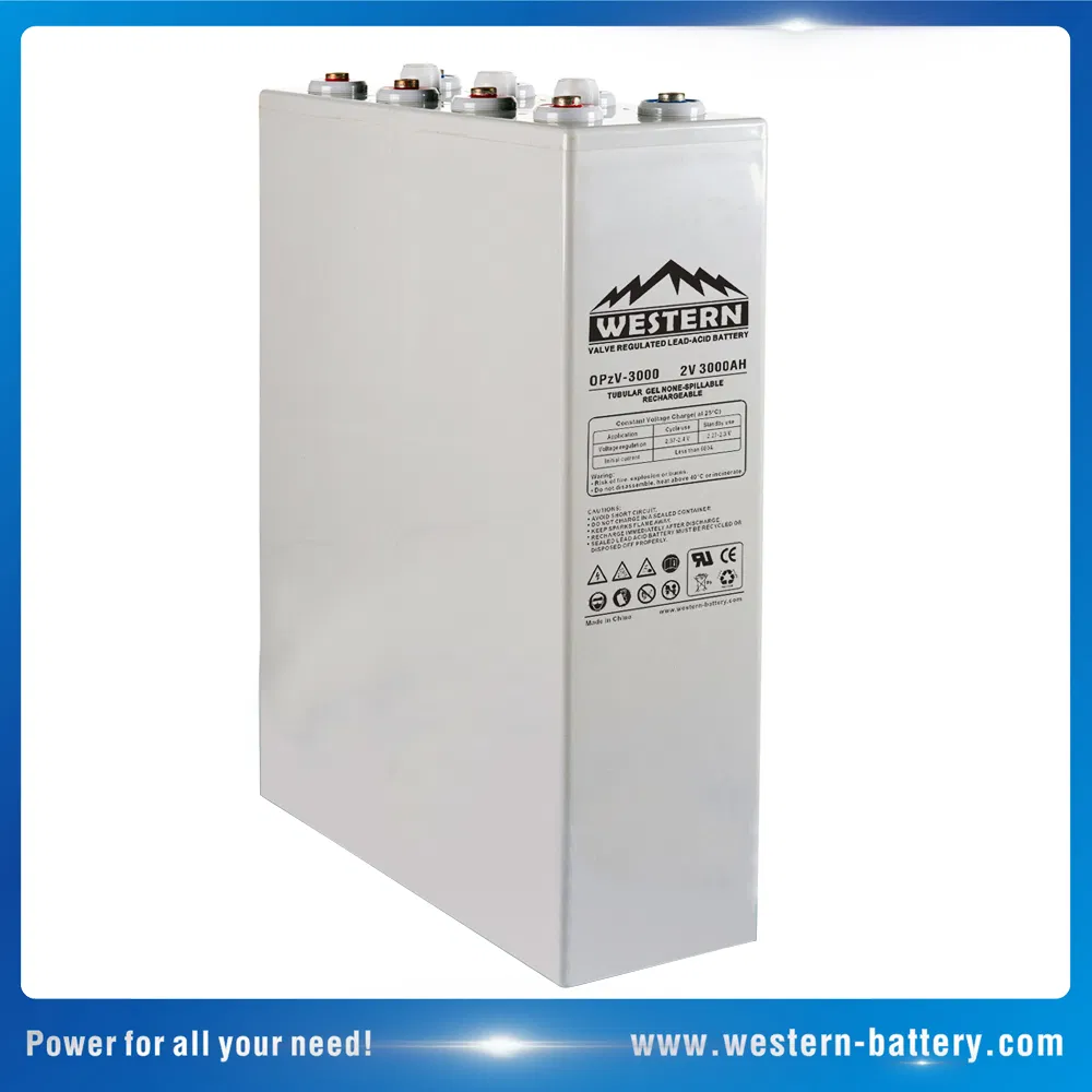 2V-Opzv-Tubular بطاريات احتياطية عميقة الدورة من نوع جل/SLA/VRLA للصناعات، بديل لبطارية أوبز 250ah-3000ah