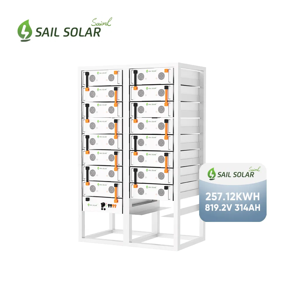 بطارية ليثيوم للطاقة الشمسية عالية الجهد 240kwh 250kwh مخصصة 51.2V 314ah 16.07kwh مثبتة على رف modular LiFePO4 تخزين الطاقة بطارية أيون الليثيوم