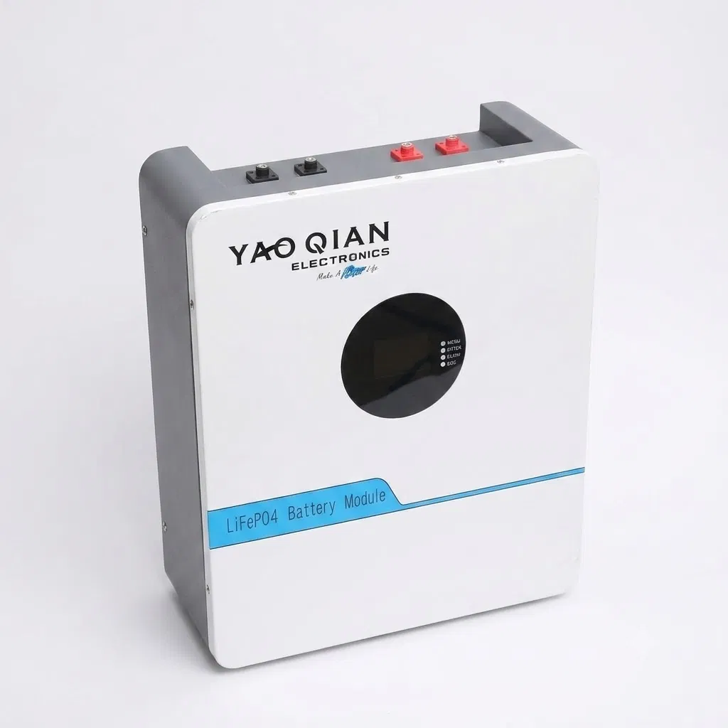 بطارية شمسية مثبتة على الحائط 51.2V 100ah 5kwh مع نظام إدارة البطارية الذكي LiFePO4