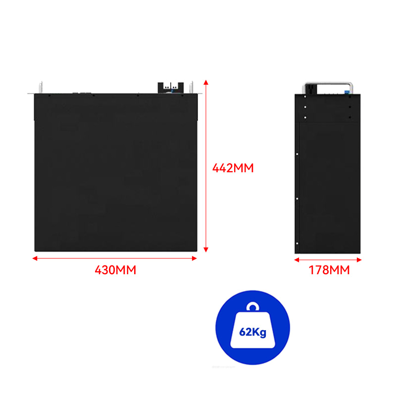 51.2V 120ah بطارية مثبتة على الرف مع نظام إدارة البطارية 100ah 200ah 300ah 400ah 500ah نظام الطاقة الشمسية المنزلية لتخزين الطاقة 5kwh 7kwh 10kwh