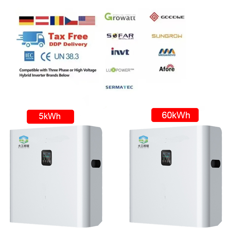 بطارية طاقة مثبتة على الحائط 10kwh بطارية تخزين الطاقة LiFePO4 نظام طاقة الطاقة الشمسية بطارية الطاقة