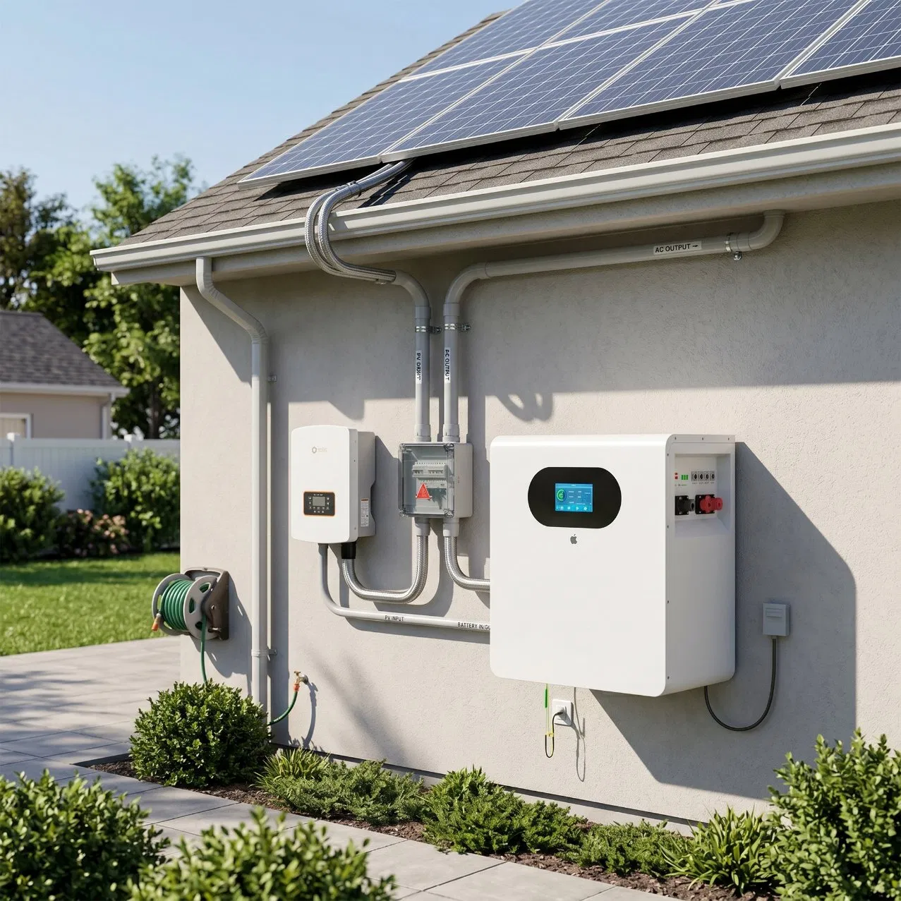 25.6V 314ah 1p8s 8.03kwh بطارية مثبتة على الحائط 100ah 200ah 300ah بطارية فوسفات الحديد الليثيوم لنظام تخزين الطاقة الشمسية المنزلية