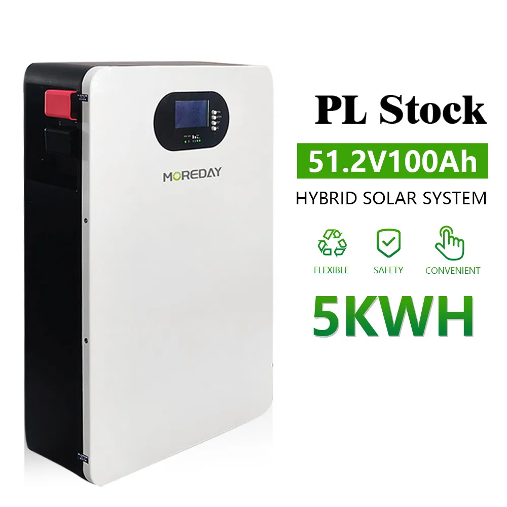 مورداي 48V 100ah 5kwh LiFePO4 حزمة بطارية ليثيوم لنظام تخزين الطاقة الشمسية المنزلية