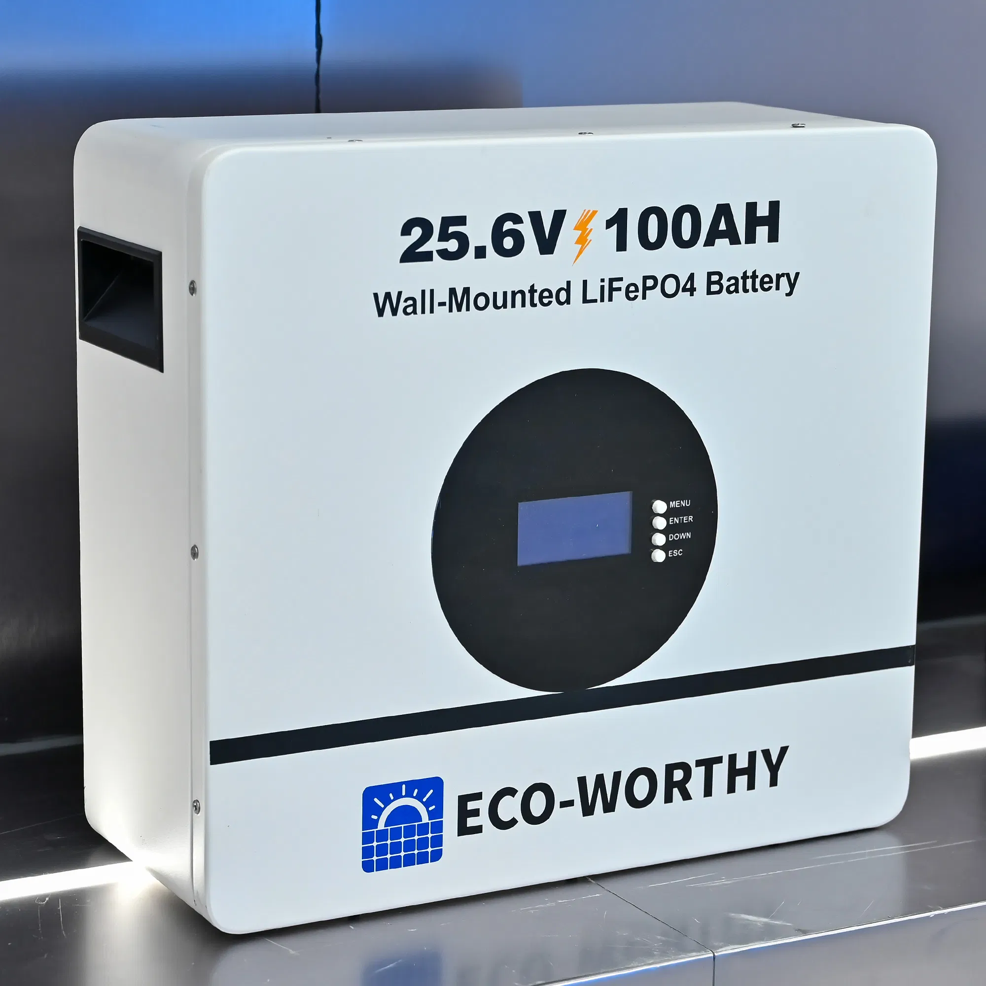 بطارية احتياطية 25.6V 100ah LiFePO4 ليثيوم شمسية دورة عميقة 2560kwh بطاريات تخزين الطاقة المثبتة على الحائط للمنزل