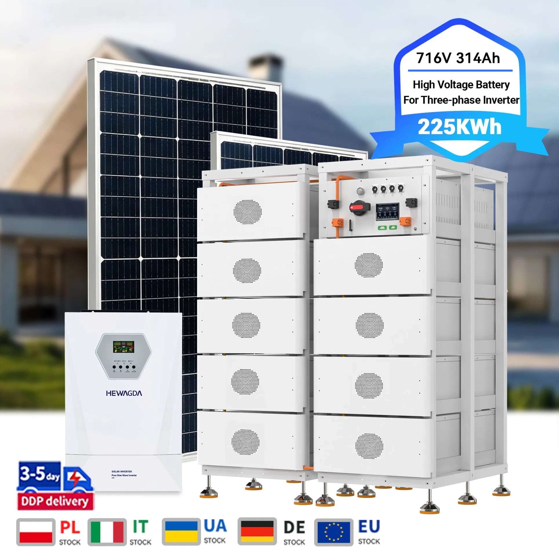 51.2V 314ah 16.07kwh بطارية قابلة للتكديس LiFePO4 لنظام تخزين الطاقة المنزلية احتياطي الطاقة الشمسية المنزلية