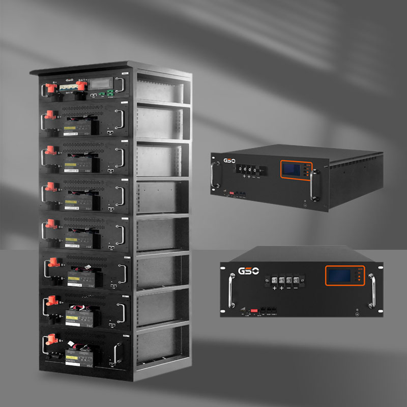 تخزين الطاقة الشمسية 5kw 10kw 96V حزمة بطارية ليثيوم مثبتة على رف الخادم