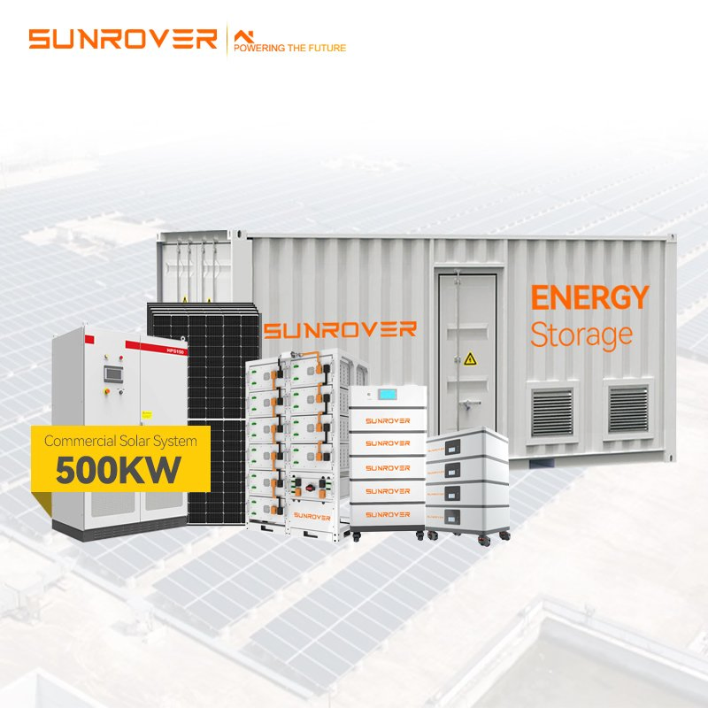 نظام الطاقة الشمسية عالي الجودة 500kw نظام تخزين الطاقة بالبطاريات المعبأة مع ألواح شمسية من الدرجة A