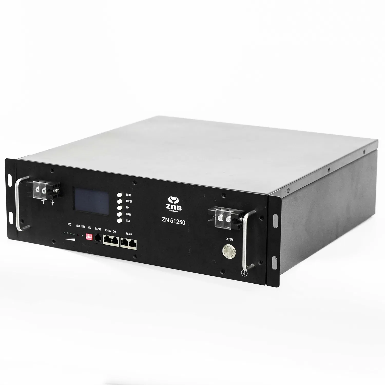 بطارية تخزين الطاقة المثبتة على الرف 51.2V 50ah 2560wh LiFePO4 Zn51250-R الطاقة الشمسية