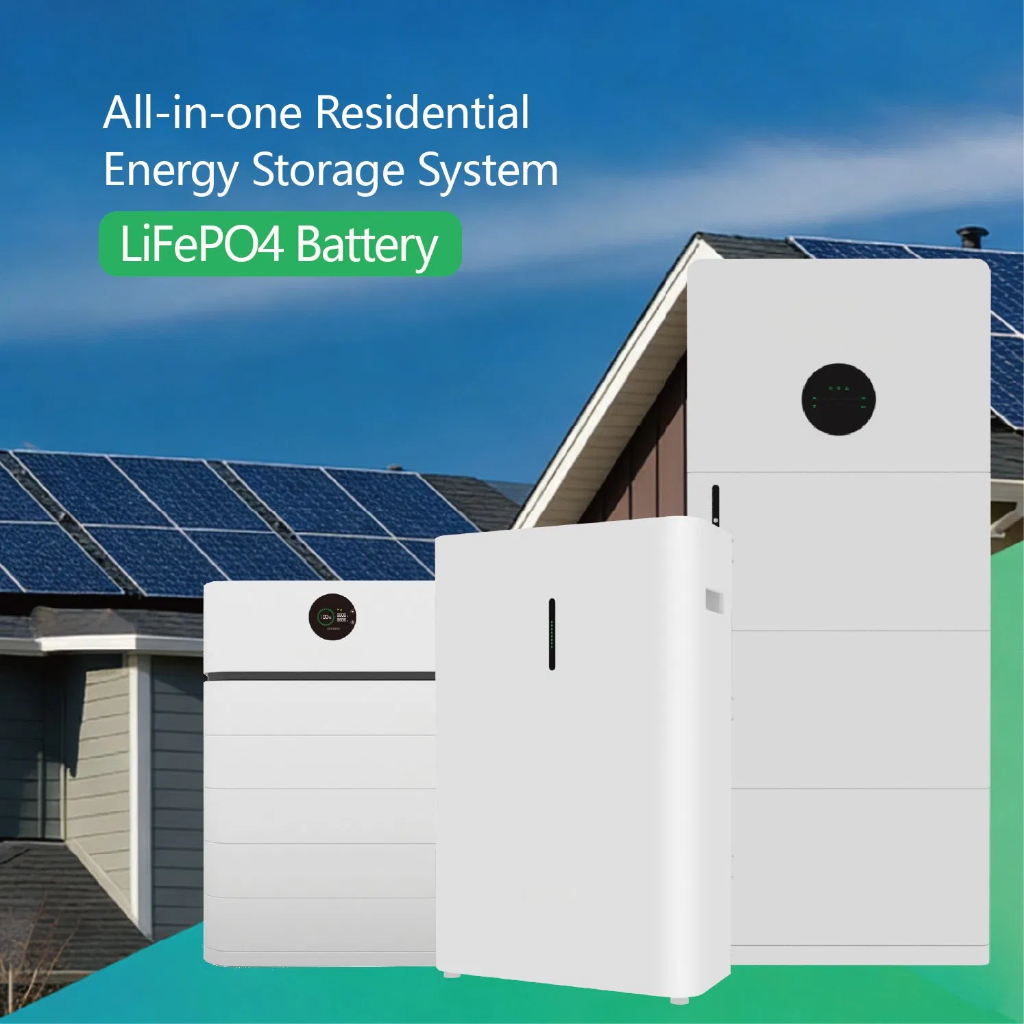 5kwh 10kwh 20kwh 25kwh LiFePO4 نظام تخزين الطاقة الشمسية المنزلي المثبت على الأرض عموديًا لجميع الاستخدامات السكنية