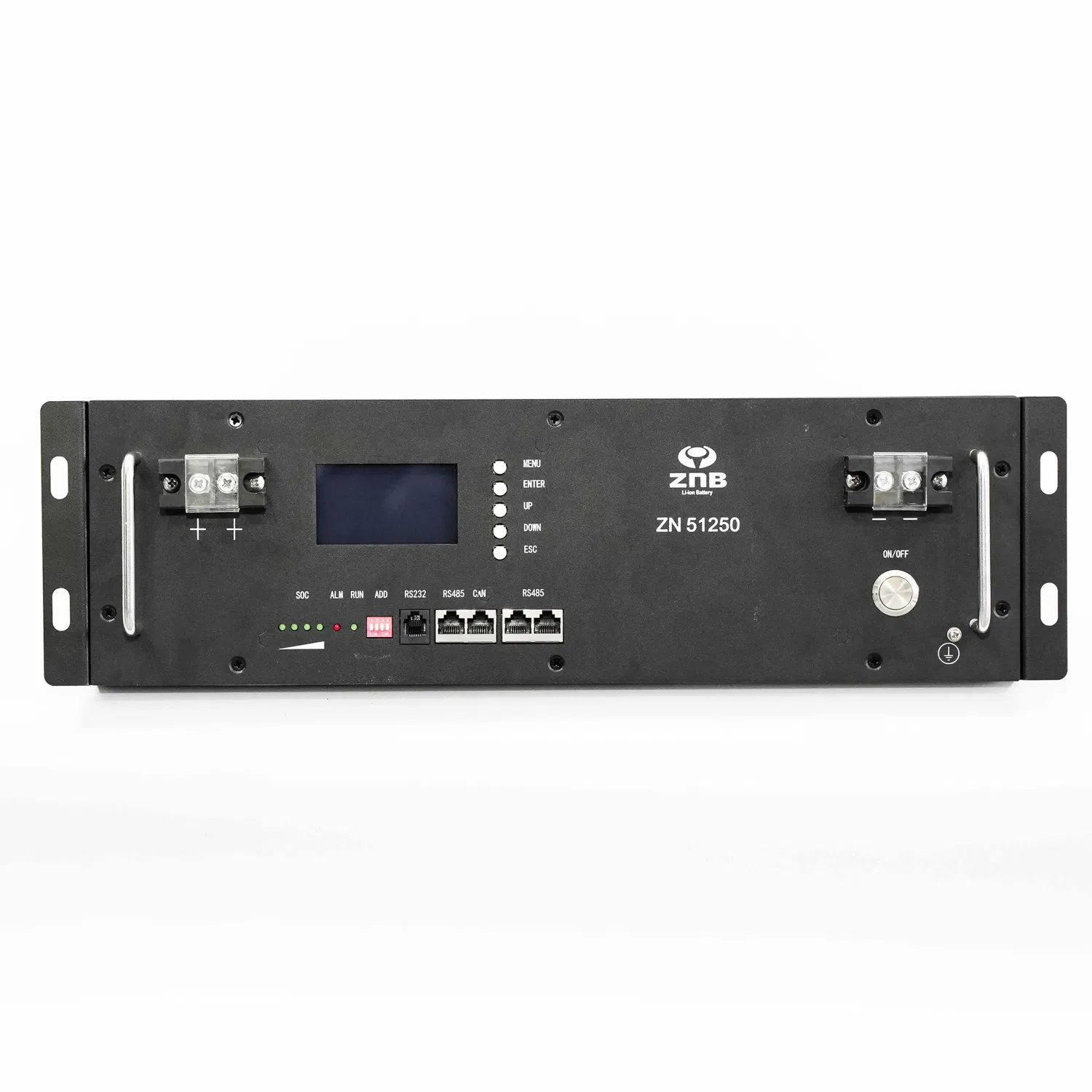 بطارية تخزين الطاقة المثبتة على الرف 51.2V 50ah 2560wh LiFePO4 Zn51250-R الطاقة الشمسية