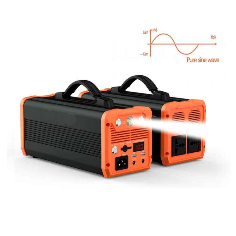 300W 500W مولد الطاقة المتجددة 532.8wh 144000mAh 220V/110V بطارية تخزين خارجية