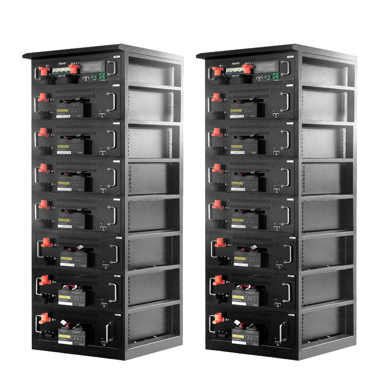 تخزين الطاقة الشمسية 5kw 10kw 96V حزمة بطارية ليثيوم مثبتة على رف الخادم