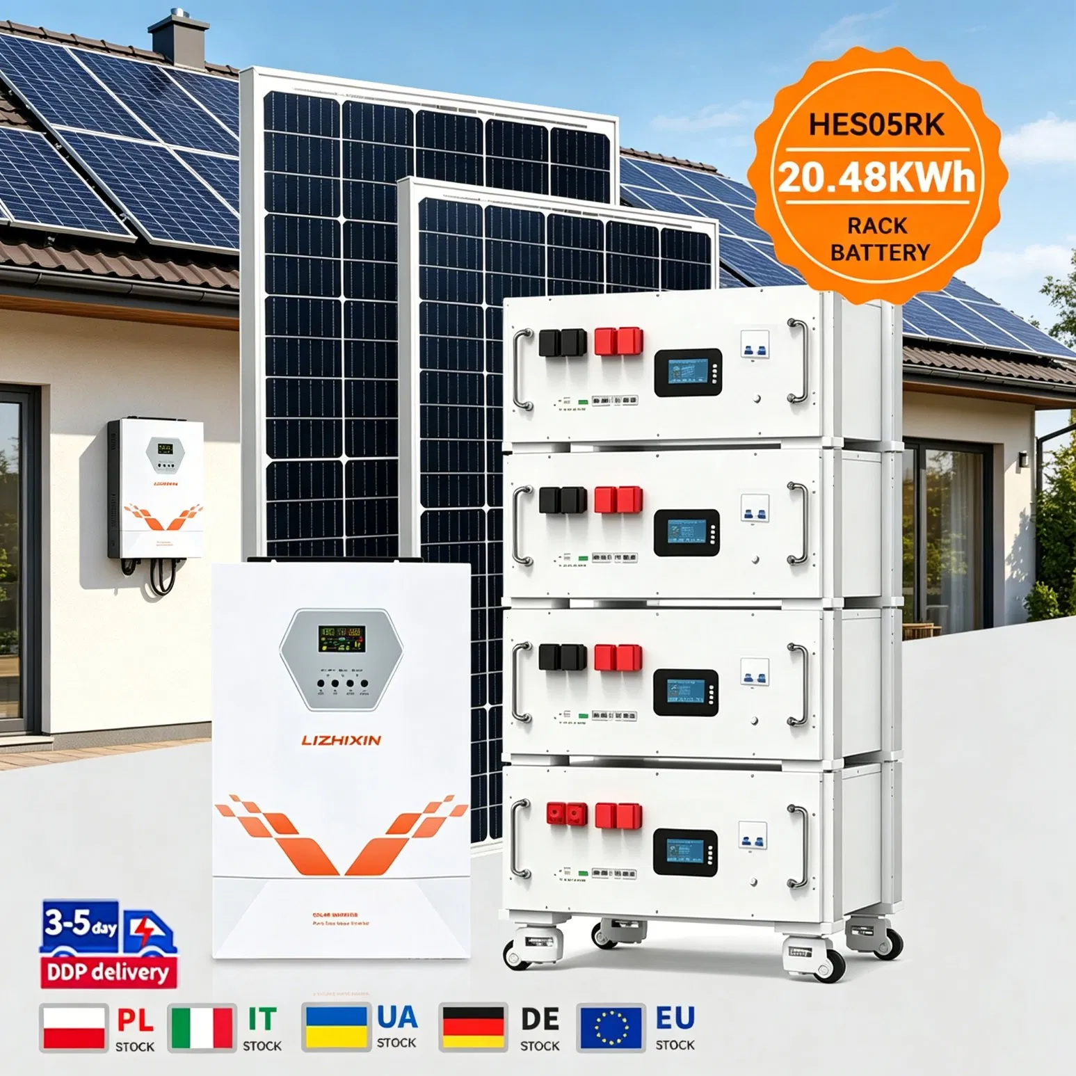51.2V 400ah 1p16s 20.48kwh نظام تخزين الطاقة الشمسية المثبت على الرف ببطارية ليثيوم Battery100ah 300ah 500ah 25kwh لأدوات الطاقة