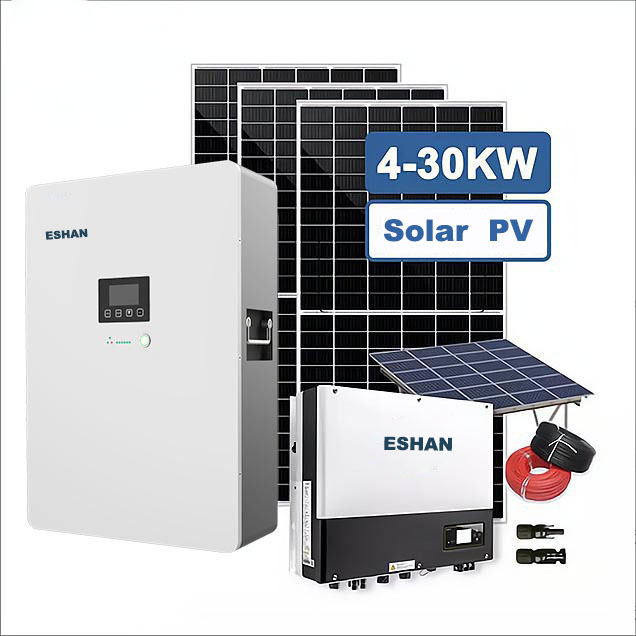 نظام تخزين الطاقة الشمسية المثبت على الحائط القابل للتخصيص 48V 6kw العاكس الهجين خارج الشبكة مع 100ah LiFePO4 البطارية