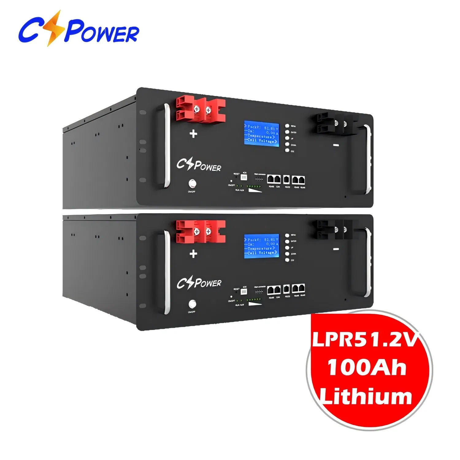 بطارية ليثيوم Cspower 48V100 51.2V100ah Rack-Mount-LiFePO4-5kwh-Battery لنظام الطاقة الشمسية وإمداد الطاقة الاحتياطي UPS