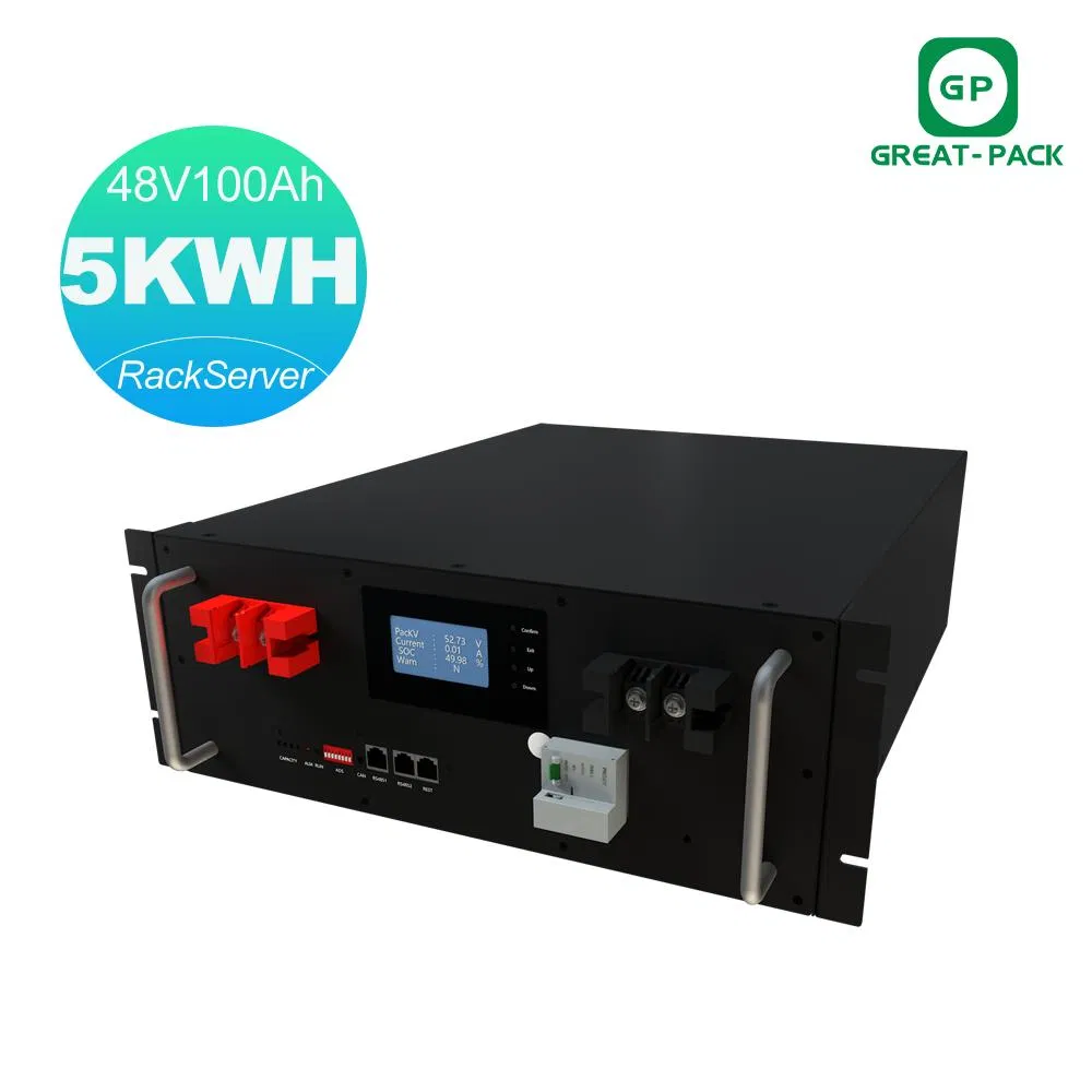 تخزين الطاقة المتجددة 48V 5kwh رف منزلي LiFePO4 بطارية