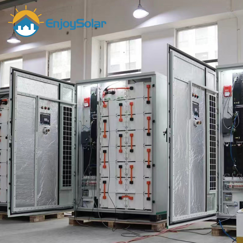 100kwh 200kwh الطاقة الشمسية LiFePO4 تخزين بطارية ليثيوم أيون الخارجية خزانة بيس مع 50kw عاكس شمسي هجين لنظام تخزين الطاقة الشمسية التجارية