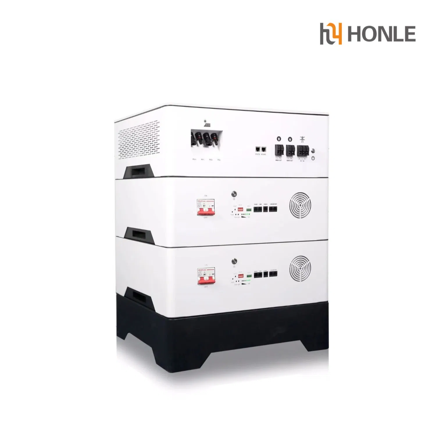 بطارية ليثيوم الشمسية هونلي LiFePO4 بطارية مكدسة 51.2V 20kwh 15kwh 10kwh بطارية تخزين الطاقة الشمسية ليثيوم مع عاكس هجين