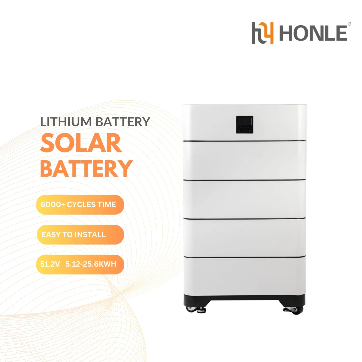 محطة الطاقة الشمسية المنزلية نظام تخزين الطاقة المتجددة المكدس 51.2V 25.6kwh بطارية مع العاكس 2026