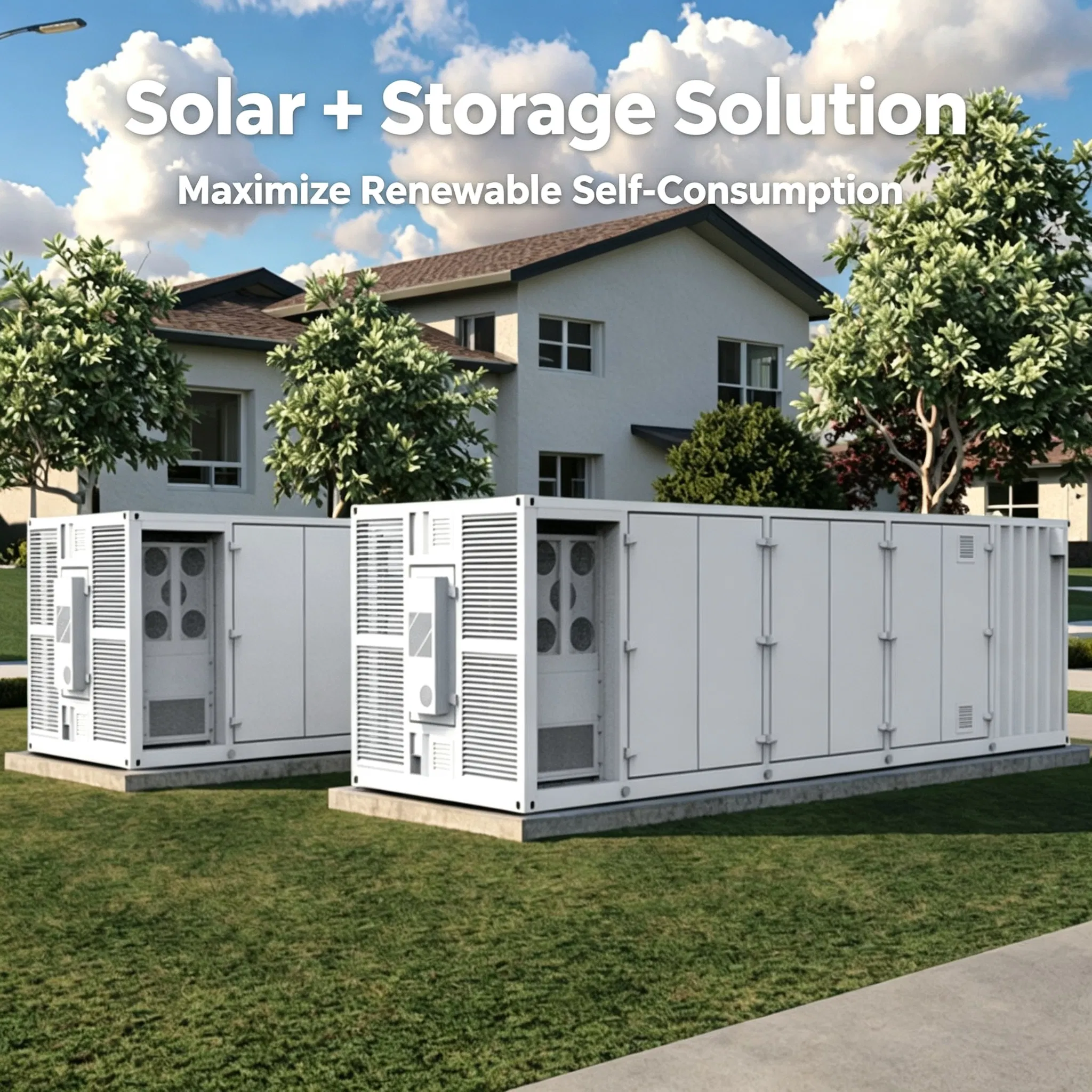 حاوية بيس 2mwh LiFePO4 بطارية ليثيوم 1mwh 1MW 5MW 10MW نظام تخزين الطاقة الشمسية الهجينة