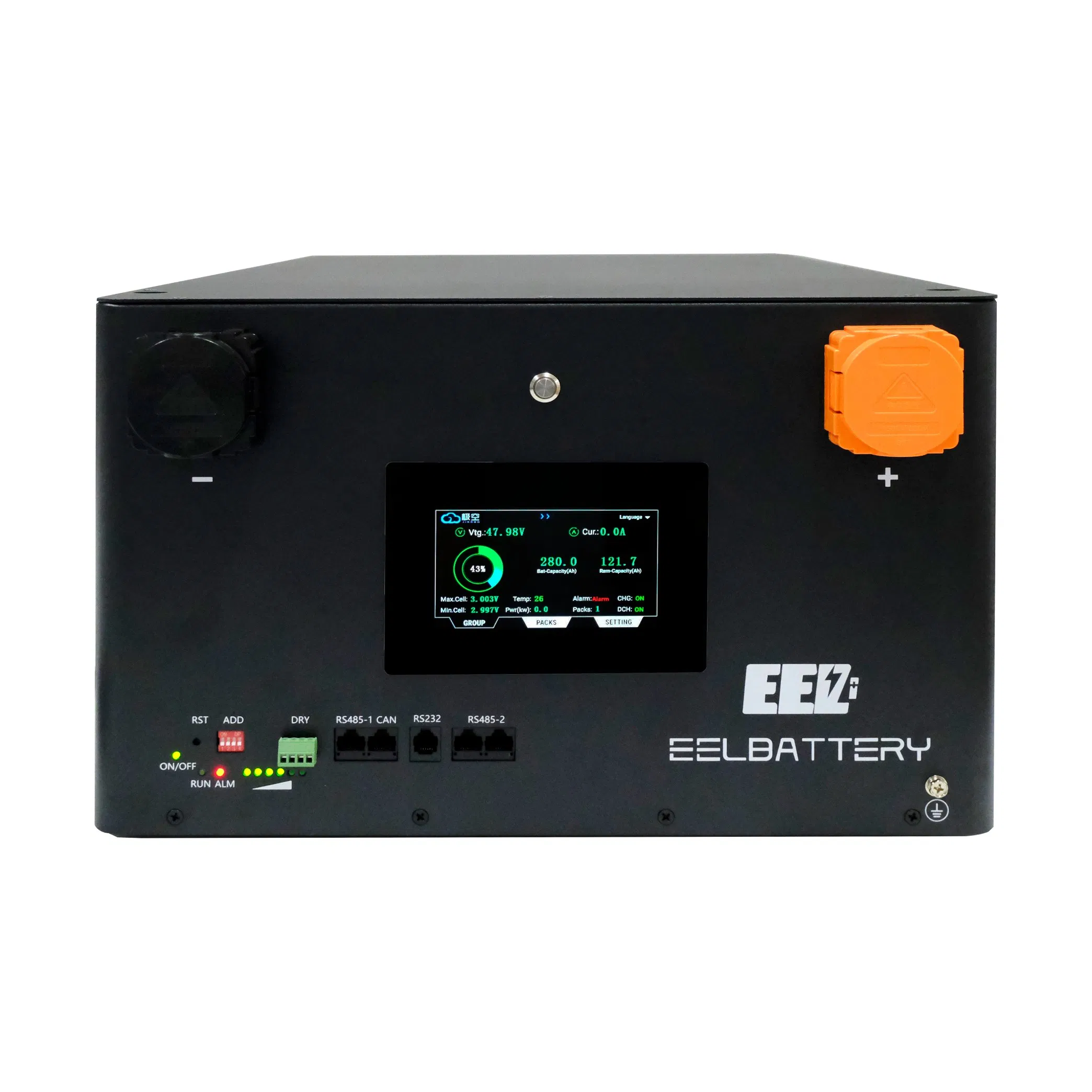 ثعبان 15kwh 48V 51.2V 280ah 300ah علبة معدنية قابلة للتكديس LiFePO4 مجموعات بطاريات ليثيوم DIY مع 16s 200A نظام إدارة البطارية لتخزين الطاقة المنزلية