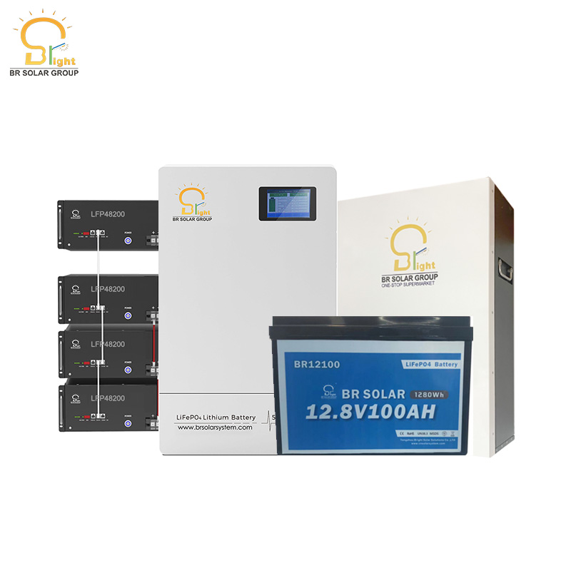 12.8V 48V 51.2V جل شمسي عميق دورة 6000 أوقات أيون الليثيوم LiFePO4 فوسفات قابلة للشحن هجين تخزين الطاقة المنزلية بطارية أيون الليثيوم