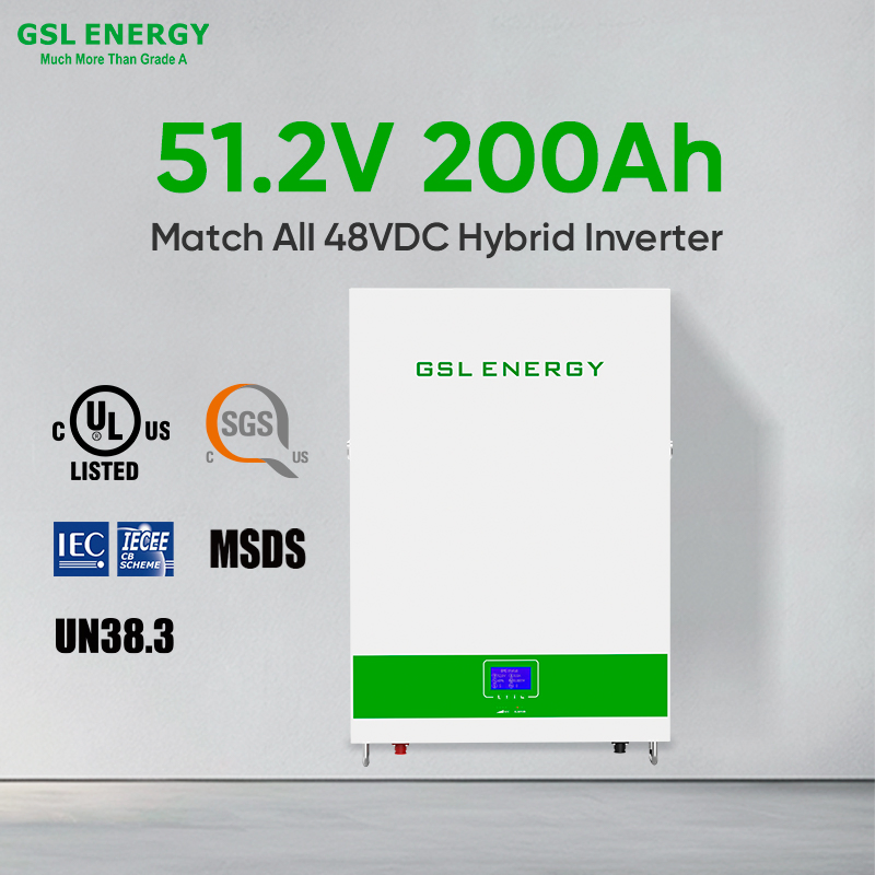 تخزين الطاقة المنزلية 51.2V 48V 200ah LiFePO4 بطارية 48V 100ah 200ah بطارية ليثيوم أيون مع عاكس هجين وشاحن MPPT
