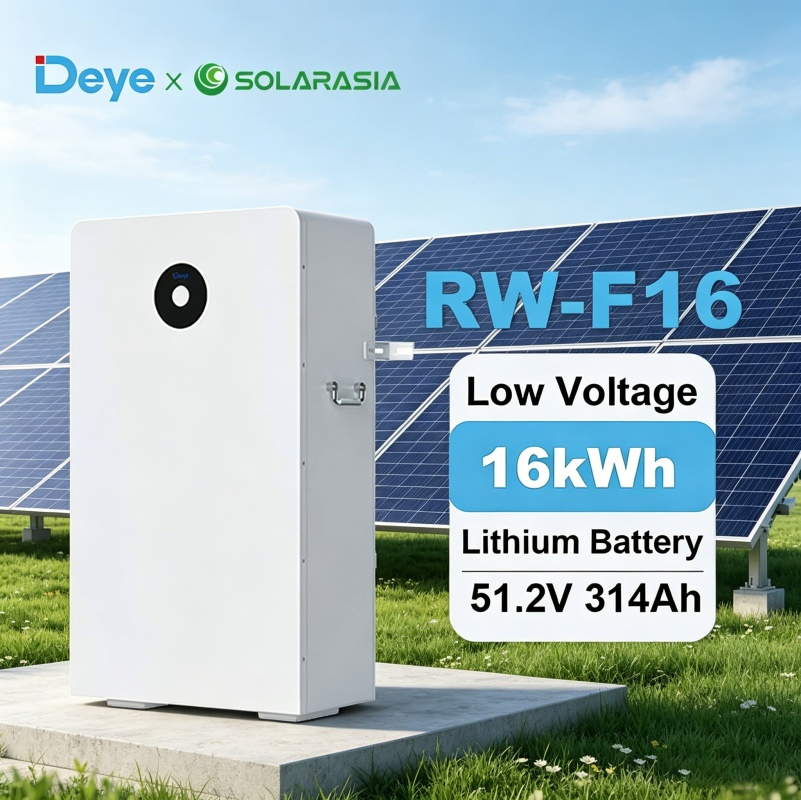 دي RW-F16 16kwh 51.2V بطارية تخزين الطاقة الشمسية من أيون الليثيوم مثبتة على الحائط أو مثبتة على الأرض بسعر نظام الطاقة الشمسية السكنية