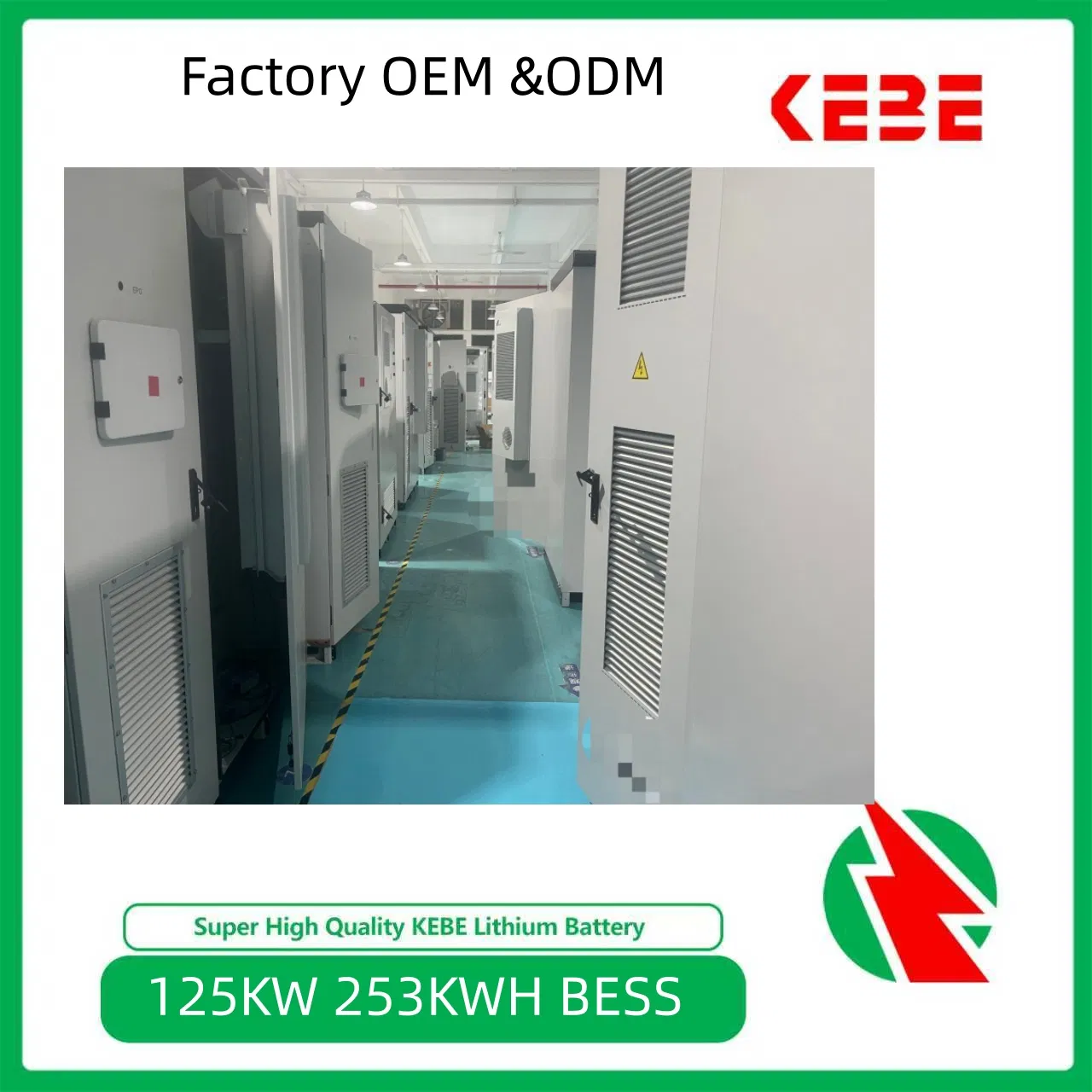 خزانة تخزين الطاقة المتكاملة عالية الجهد للطاقة الشمسية الخارجية التجارية الصناعية 125kw/253kwh