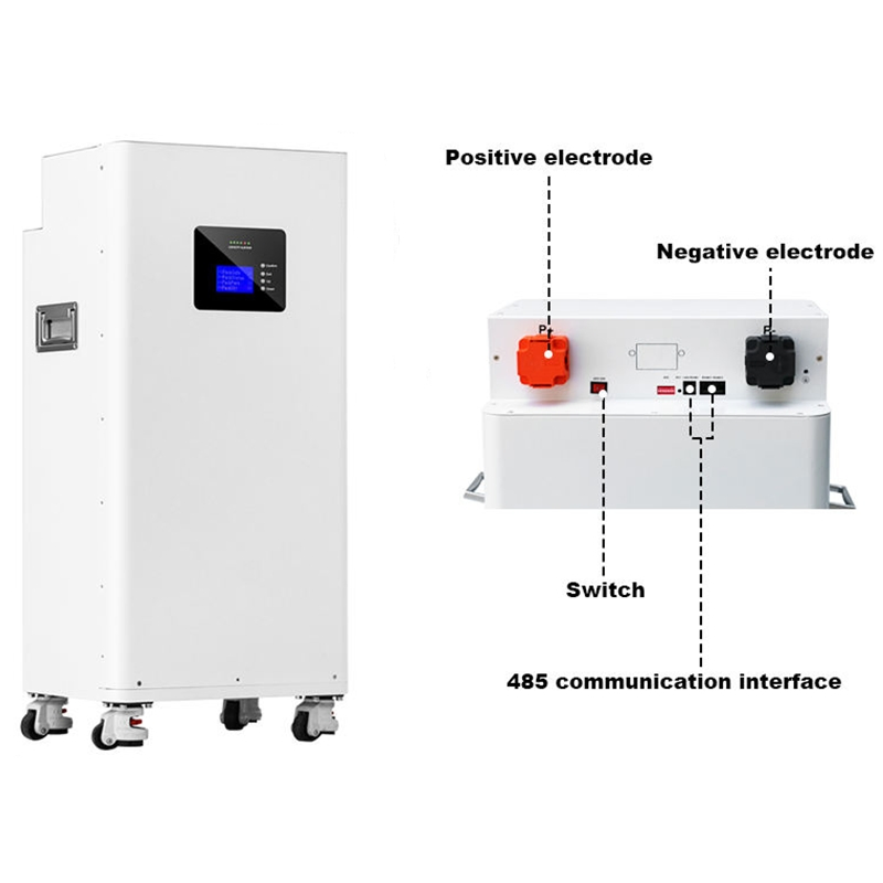 15kwh بطارية ليثيوم شمسية LiFePO4 51.2V مجموعة صندوق البطارية العمودية لنظام تخزين الطاقة المنزلية