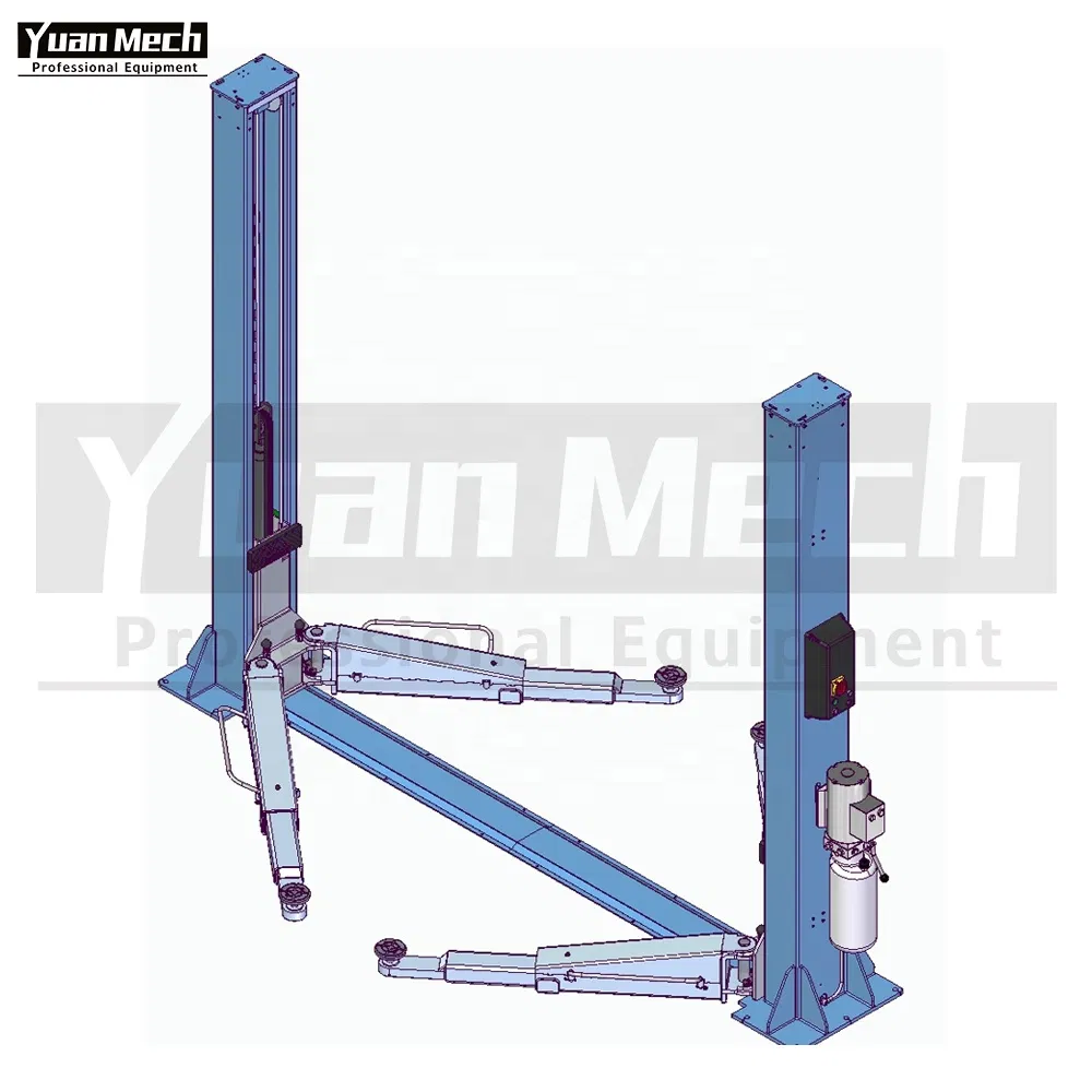 Portable MID Rise Hydraulic 2 Post Lift Floor Connection Car Lift