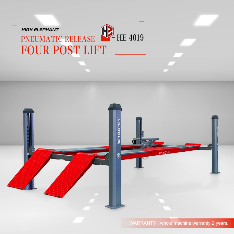 Pneumatic Release Four Post Lift/Car Lift/Hydraulic Car Lifter Price/4 Post Car Lift