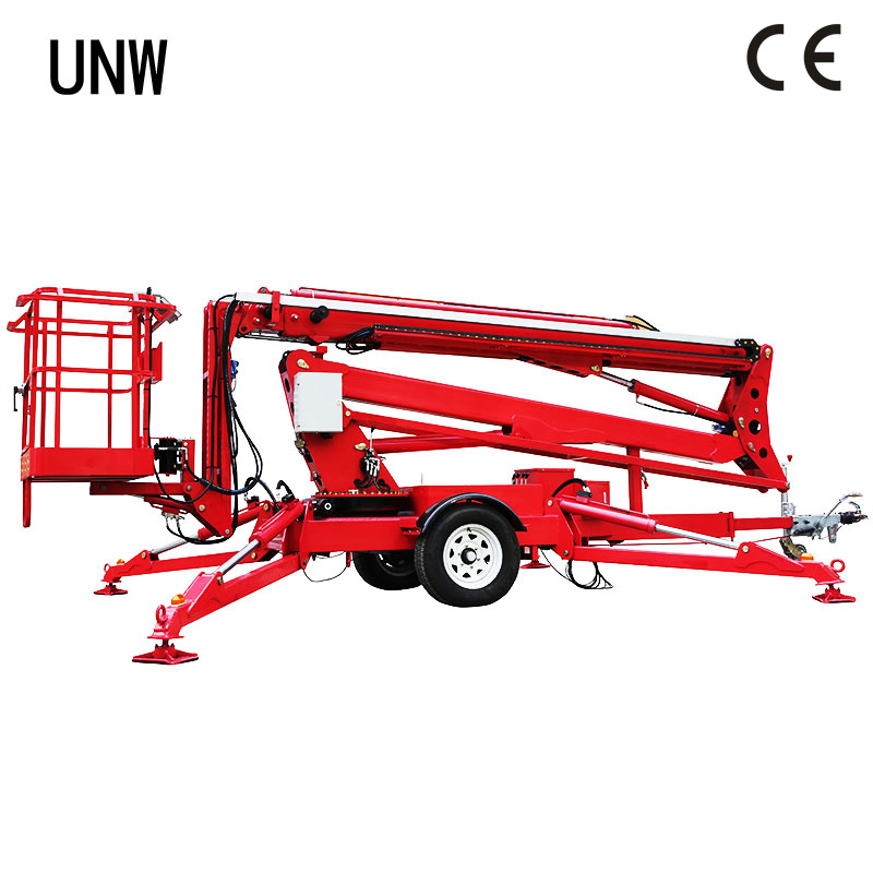 16m 200kg Towable Boom Lift Spider Lift for High-Altitude Equipment Maintenance