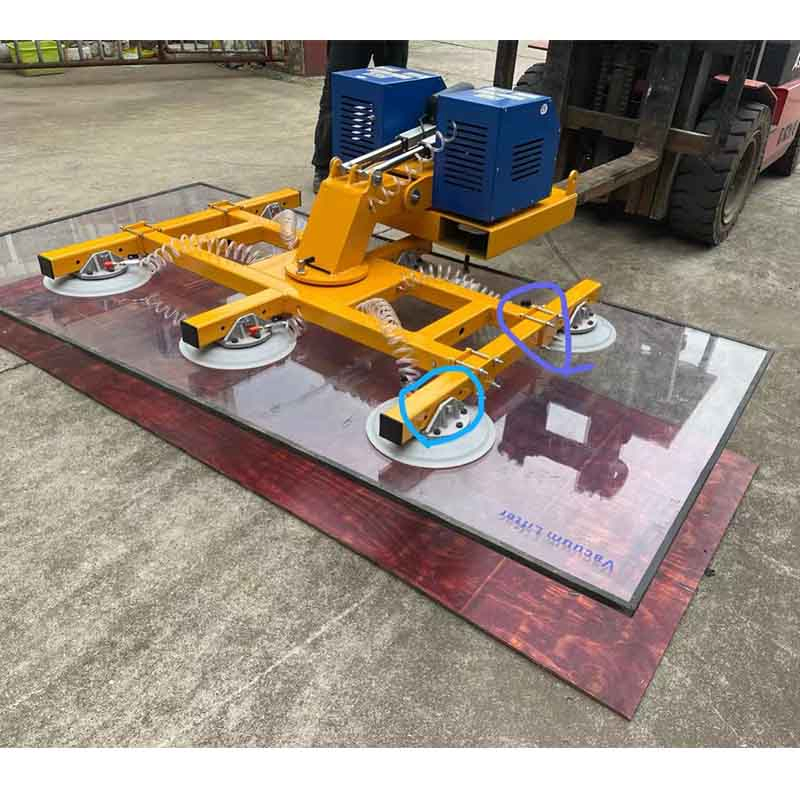 600kgs 800kgs Forklift Mounted Metal Steel Sheet Suction Vacuum Lift