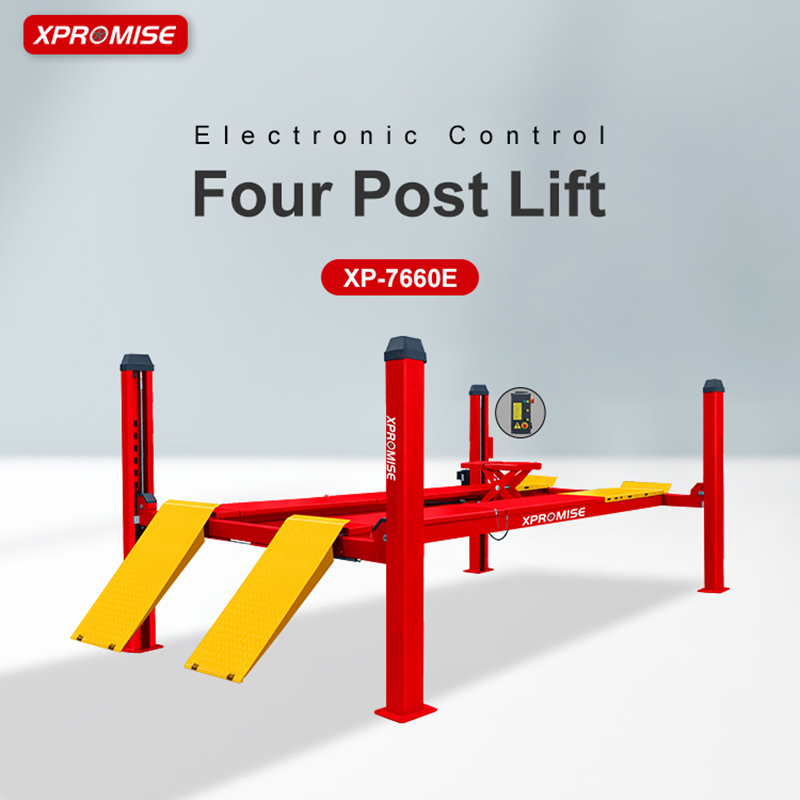Electronic Control Four Post Lift Hydraulic Car Lifter Price for Auto Workshop