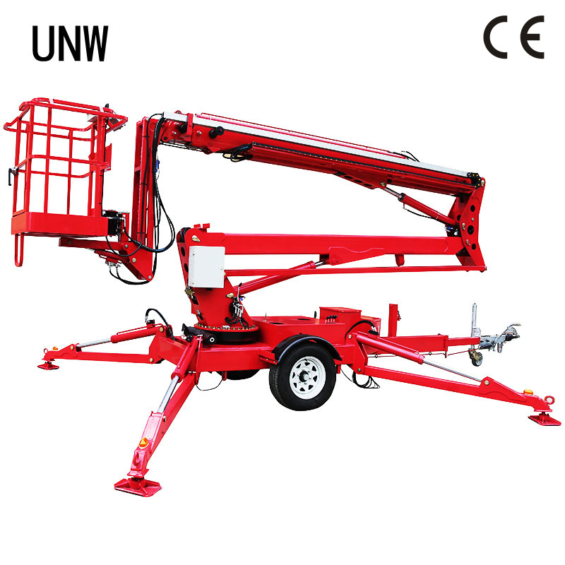 16m 200kg Towable Boom Lift Spider Lift for High-Altitude Equipment Maintenance