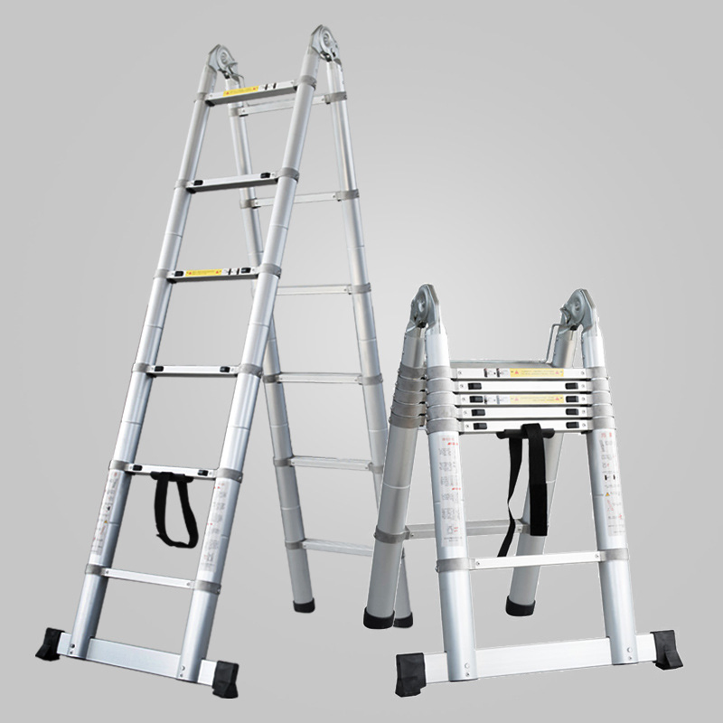 Thickened Aluminum Alloy 3.2m Single-Sided Telescopic Lift with Hook Portable Indoor