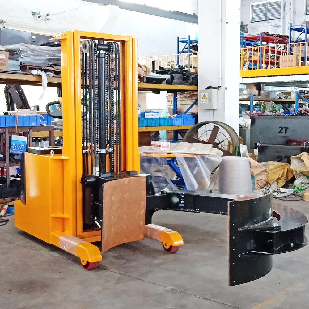 500kg 360degree Tilting Electric Lift Drum Barrel Lifter Tipper Paper Roll Stacker