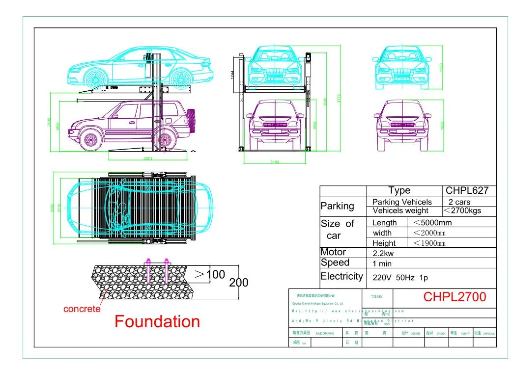 Product Parameters Drawing