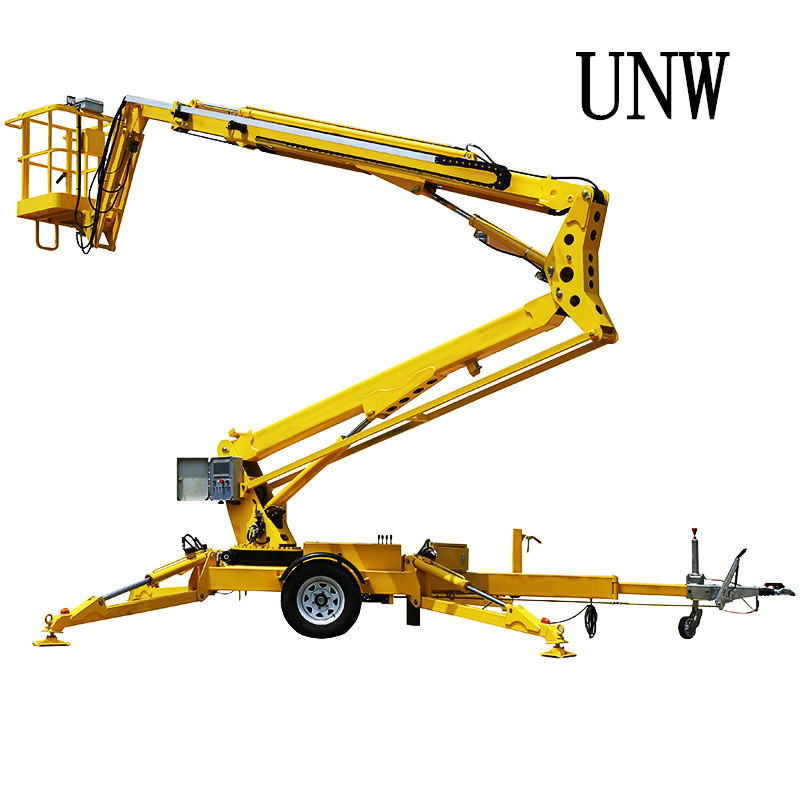 18m Towable Boom Spider Lift Trailer Cherry Picker Telescopic Lift