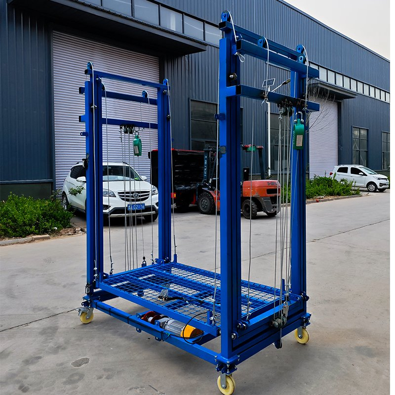 500kg New Fold Adjustable Portable Electric Scaffold 6m Lift Platform Safety Elevator Automatic Remote Control Mobile Lift