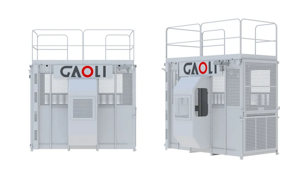 Double Cage Building Construction Lift